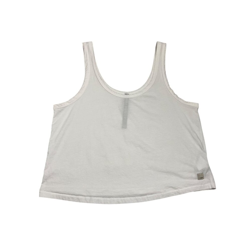 Vuori White Scoop Neck Tank Top